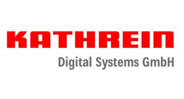 Logo von KATHREIN Digital Systems GmbH, rote Schrift „KATHREIN“ und grauer Text „Digital Systems GmbH“.